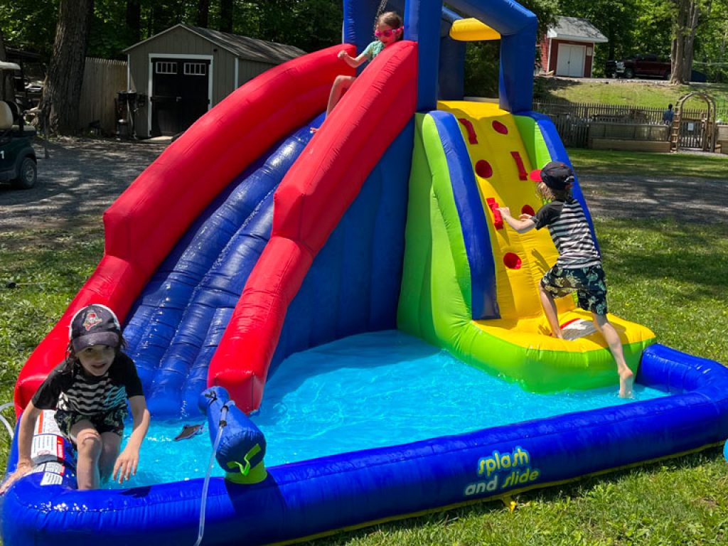 Kids Waterslide at A Tiny House Resort