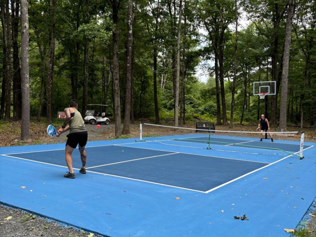 Pickleball and basketball court at A Tiny House Resort