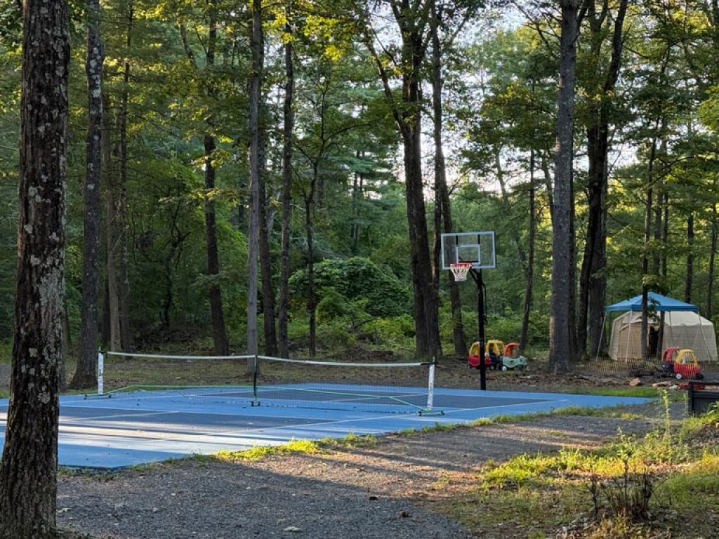 Pickleball and basketball court at A Tiny House Resort