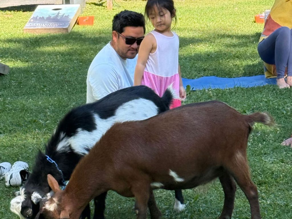 Goat Yoga at A Tiny House Resort