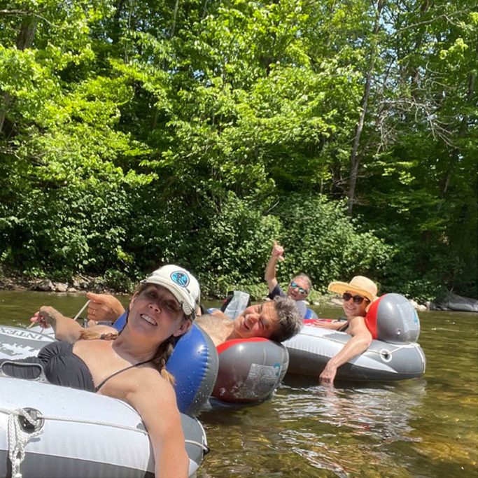 Tubing at A Tiny House Resort