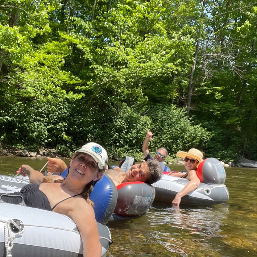 Tubing at A Tiny House Resort