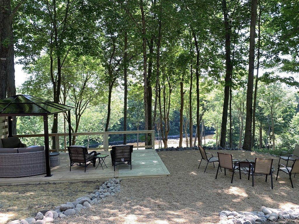 The Big One, Deck, Covered Gazebo and firepit overlooking the Catskill C